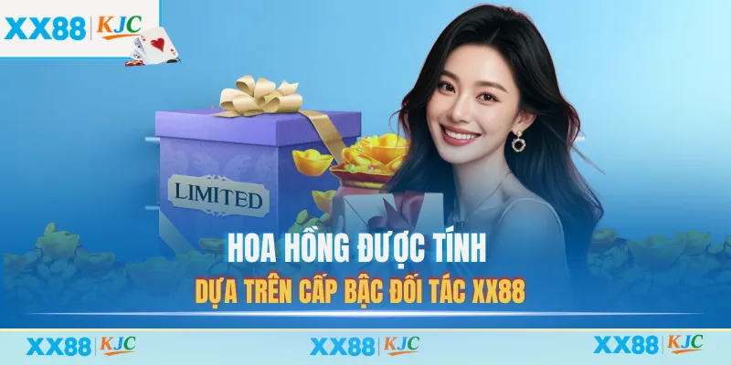 Hoa hồng được tính dựa trên cấp bậc đối tác XX88